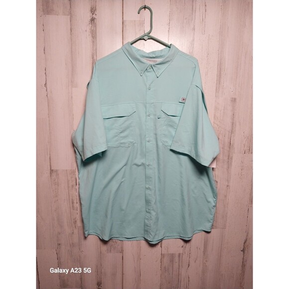 Columbia  PFG Omni Shield Mens XXL Blood and Guts Short Sleeve Button Down Shirt - Picture 1 of 8